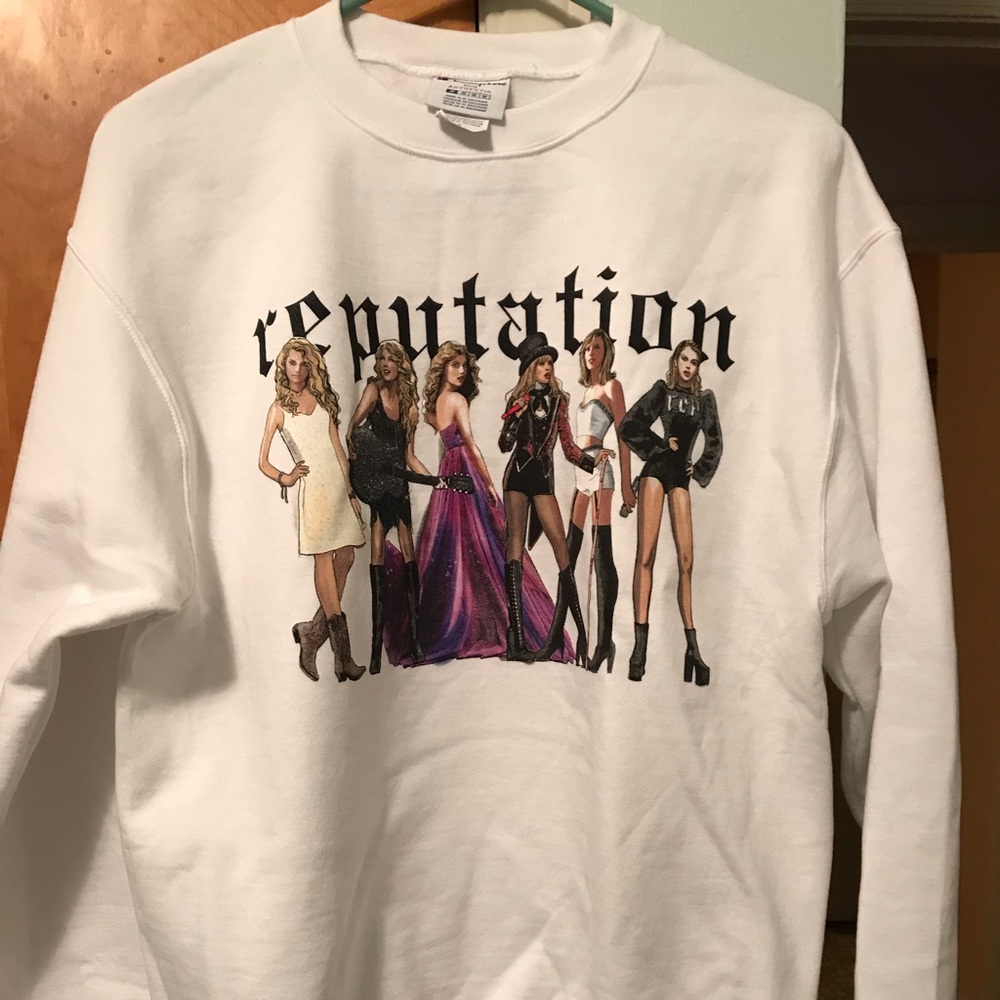 Taylor Swift Merch Reputation White Sweatshirt